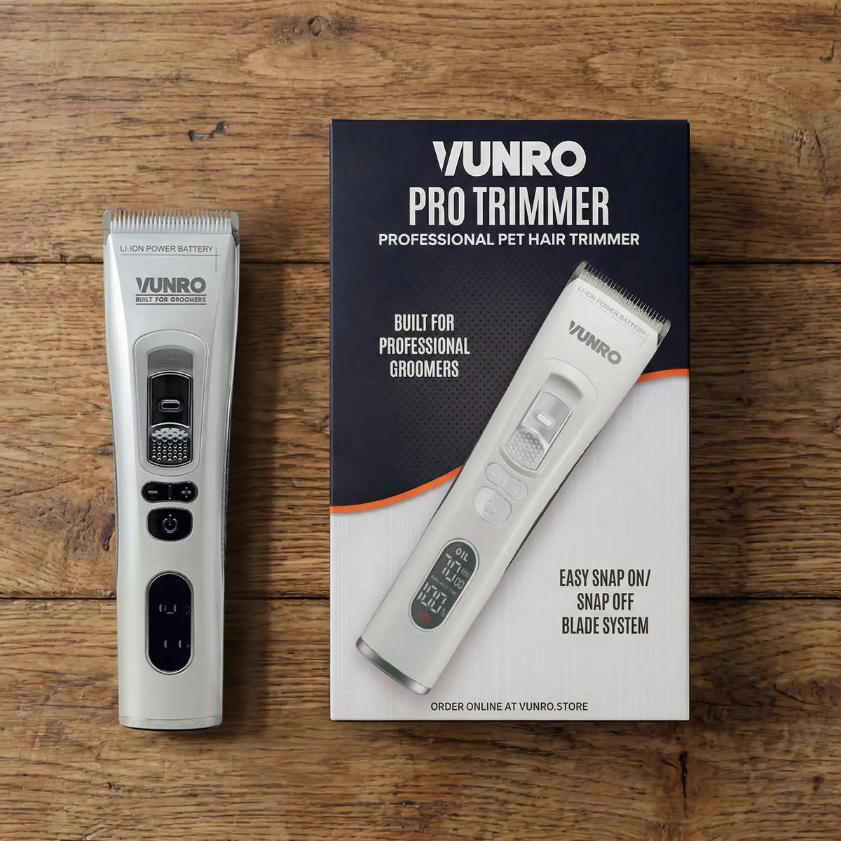 VUNRO PRO trimmer beside its retail box